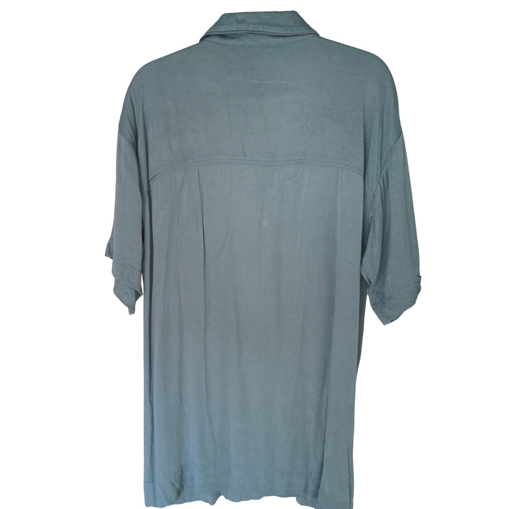 Abercrombie & Fitch Oversized Tunic‎ Shirt Womens XS Blue Button Front - Picture 2 of 12